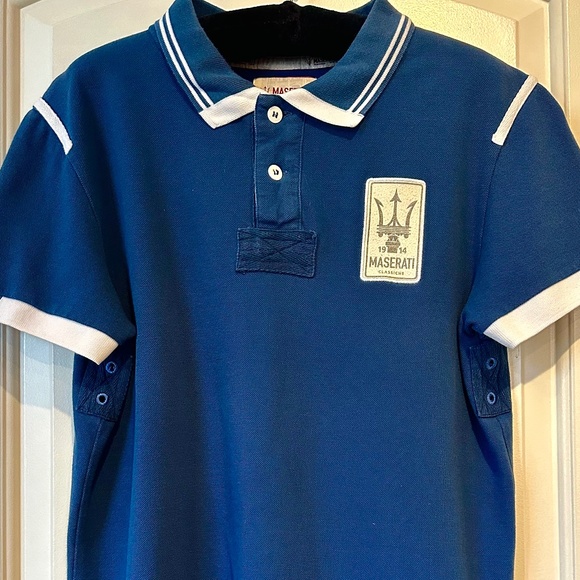Maserati Distressed Polo Style Shirt Men’s US S - Picture 3 of 9